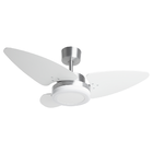 Ventilador De Teto Gravana Led Escovado Pás Brancas 127v Tron
