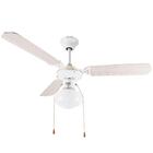 Ventilador De Teto Hl-17 1 Globo E-27 3 Pás Reversíveis Branc