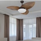 Ventilador De Teto Imbuia Texturizado Vidro Fechado Dunamis P