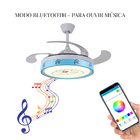 Ventilador de Teto Infantil 1075 com Música via Bluetooth, LE