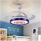 Ventilador de Teto Infantil 1368 com Abas Retráteis, Luz LED