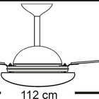 Ventilador De Teto Infinity Classic Verde Fumê 3 Pás Mdf Taba