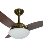 Ventilador De Teto Infinity Classic Verde Fumê 3 Pás Mdf Taba