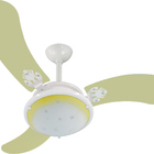 Ventilador De Teto Infinity Colorido 3 Pás Mdf Amarelo 220v+