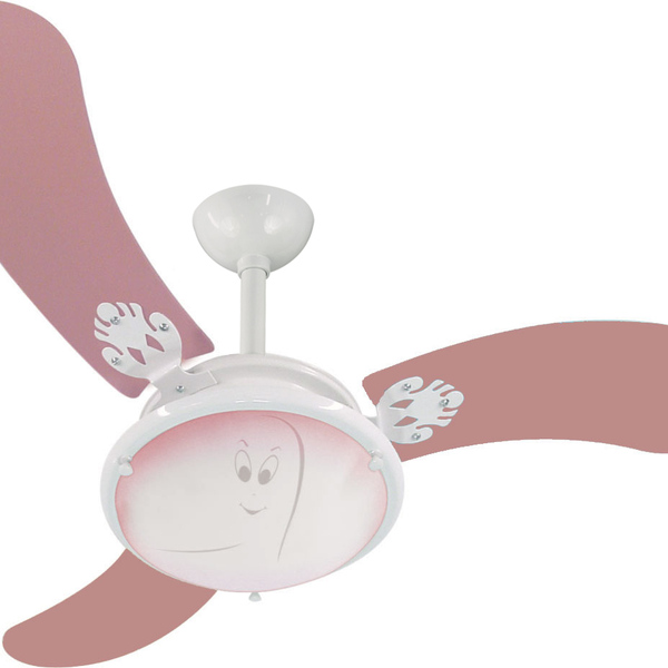 Ventilador De Teto Infinity Colorido 3 Pás Mdf Rosa 110v