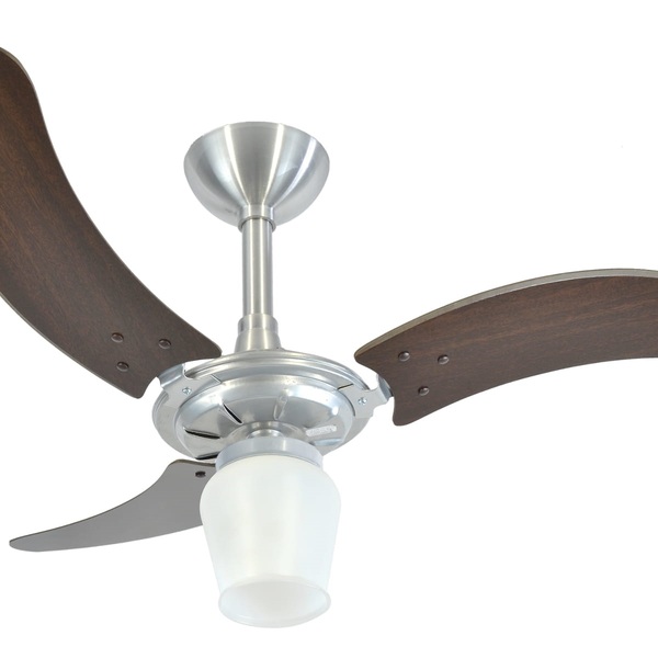 Ventilador De Teto Infinity Globo Aberto Prata 3 Pás Mdf Tb 2