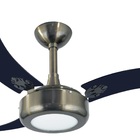 Ventilador De Teto Infinity Lux Led 3000k Fumê 3 Pás Mdf Pto