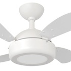 Ventilador De Teto Infinity Lux Led 3000k Mini Branco 4 Pás M