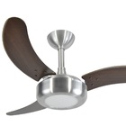 Ventilador De Teto Infinity Lux Led 3000k Prata Es 3 Pás Mdf