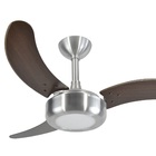 Ventilador De Teto Infinity Lux Led 6000k Prata Es 3 Pás Mdf