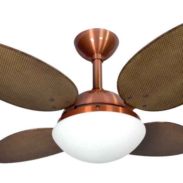 Ventilador De Teto Infinity Prime Cobre 4 Pás Rattan Tb 220 V
