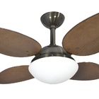 Ventilador De Teto Infinity Prime Fume 4 Pás Rattan Tb 220 V