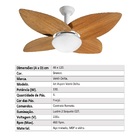 Ventilador De Teto Jet Aspen Venti-delta Branco 4pás Freijó 2