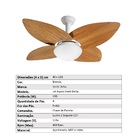 Ventilador De Teto Jet Aspen Venti-delta Branco Freijó 110v