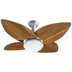 Ventilador De Teto Jet Aspen Venti-delta Prata 4pás Imbuia 22