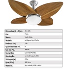Ventilador De Teto Jet Aspen Venti-delta Prata Imbuia 220v