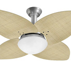 Ventilador De Teto Jet Aspen Venti-delta Prata Rattan Natural