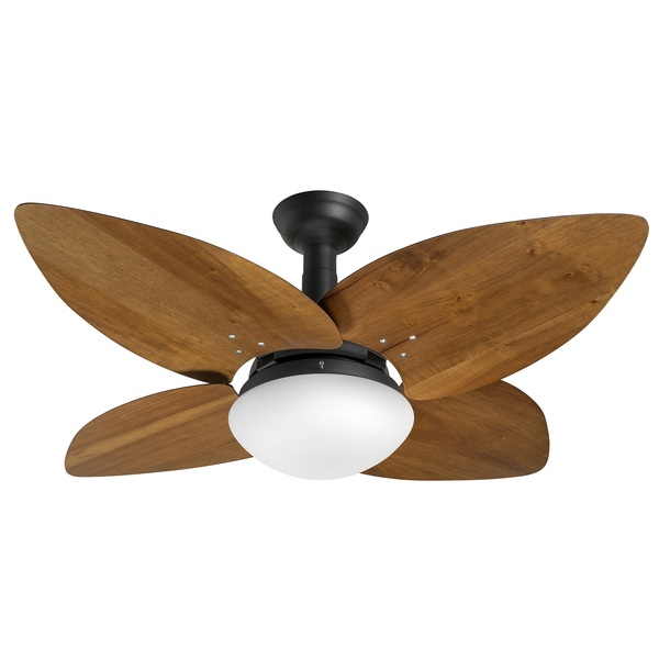 Ventilador De Teto Jet Aspen Venti-delta Preto 4pás Imbuia 22