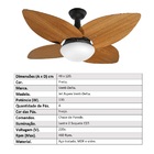 Ventilador De Teto Jet Aspen Venti-delta Preto Freijó 220v