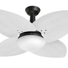 Ventilador De Teto Jet Aspen Venti-delta Preto Rattan Branca