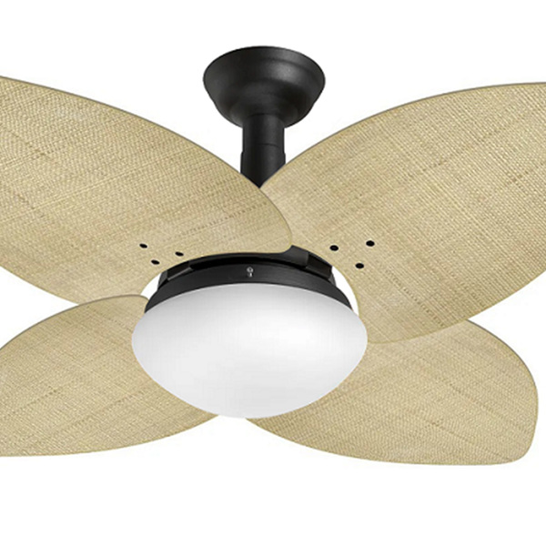 Ventilador De Teto Jet Aspen Venti-delta Preto Rattan Natural