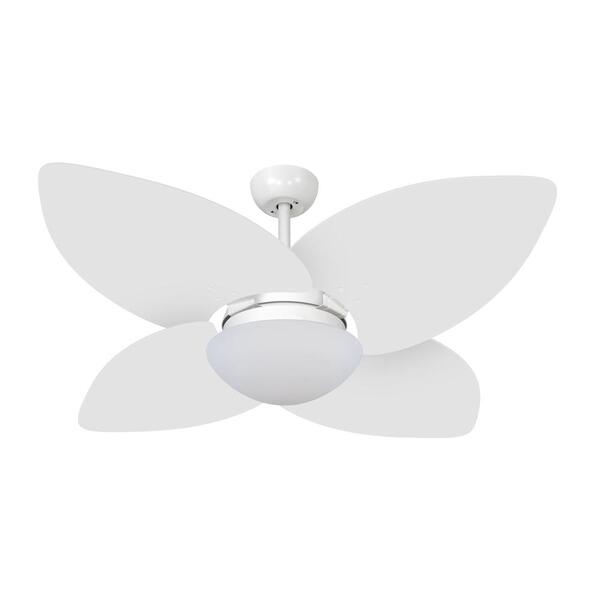 Ventilador De Teto Kovalski Branco Fosco 4 Pás Branco 127v