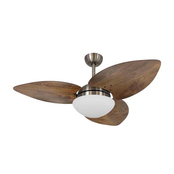 Ventilador De Teto Kovalski Bronze 3 Pás Rádica Imbuia 127v