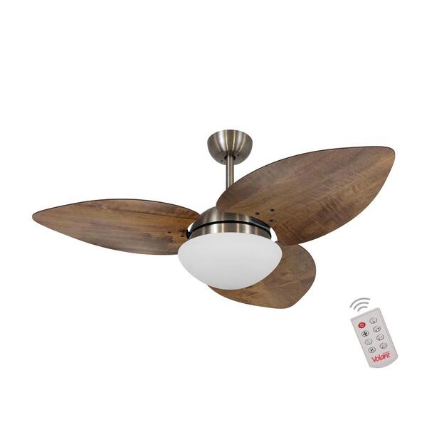 Ventilador De Teto Kovalski Bronze 3 Pás Rádica Imbuia 127v C