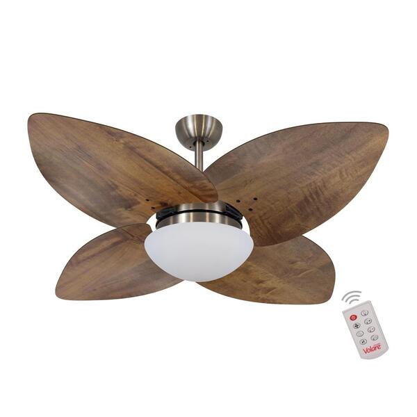 Ventilador De Teto Kovalski Bronze 4 Pás Rádica Imbuia 220v C
