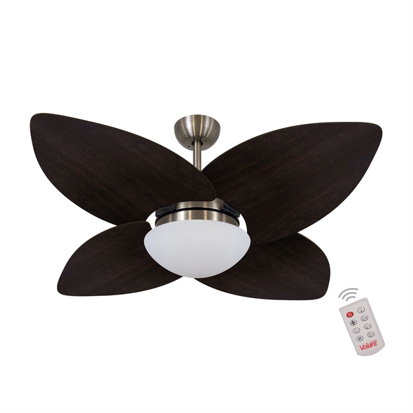 Ventilador De Teto Kovalski Bronze 4 Pás Tabaco 127v Com Cont