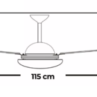 Ventilador De Teto Kovalski Cobre 3 Pás Rádica Freijó 220v