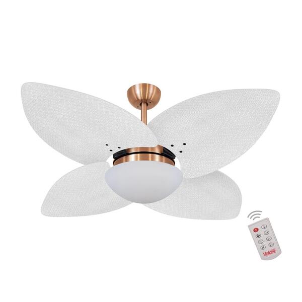 Ventilador De Teto Kovalski Cobre 4 Pás Palmae Branco 127v Co