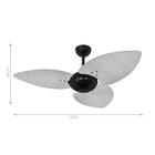 Ventilador De Teto Kovalski Cobre Office 3 Pás Rádica Imbuia