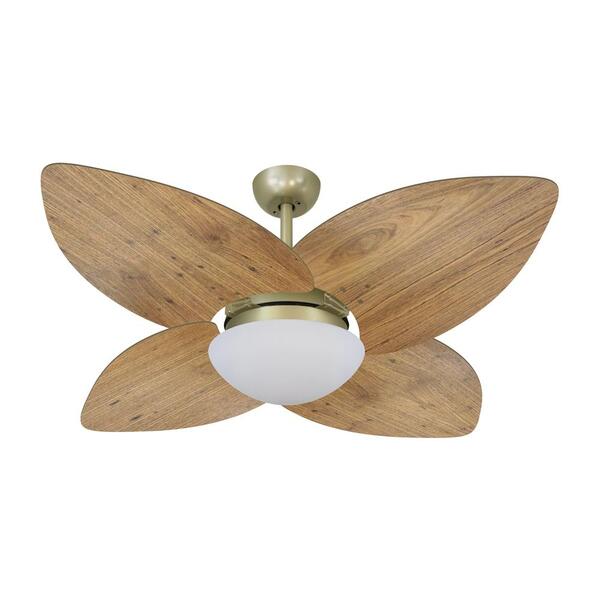 Ventilador De Teto Kovalski Gold 4 Pás Rádica Freijó 127v