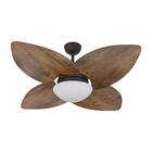 Ventilador De Teto Kovalski Marrom Texturizado 4 Pás Rádica I