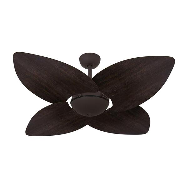 Ventilador De Teto Kovalski Marrom Texturizado Office 4 Pás T