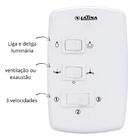 Ventilador De Teto Latina 127v C/ Controle De Parede Vt633 Ci
