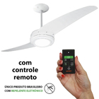 Ventilador de Teto LED com Controle Remoto 2 pás Branco 203 Repelente Spirit 220V