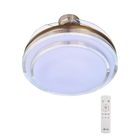 Ventilador de Teto LED com Controle Remoto 4 pás Branco e Cromado Retrátil Aliseu 220V