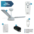 Ventilador De Teto Led Com Controle Remoto Original Tron Pás
