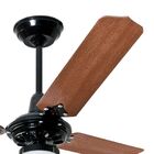 Ventilador De Teto Lumi Loren Sid Preto Pás Mogno M3 - 220v