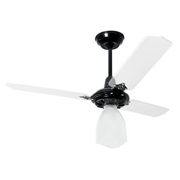 Ventilador De Teto Lumi Loren Sid Preto Pás Transparentes M3