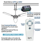 Ventilador De Teto Lustre Com Controle Remoto Original Tron P