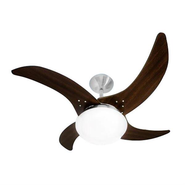 Ventilador De Teto Mareiro 4 Pás Aço E Tabaco 130w Tron