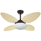 Ventilador de Teto Marrom 4 Pás Petalo Palmae Natural 220V