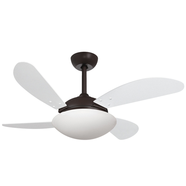 Ventilador de Teto Marrom Corten 4 Pás Vr42 Fly Branco 127V