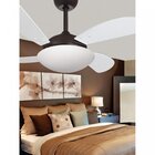 Ventilador de Teto Marrom Corten 4 Pás Vr42 Fly Branco 127V