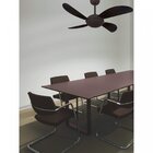 Ventilador De Teto Marrom Texturizado Office 4 Pás Fly Volare