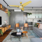 Ventilador De Teto Natuvent Callis Led 3 Pás Madeira Pinus 65