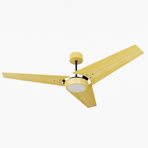 Ventilador De Teto Natuvent Callis Led 3 Pás Madeira Pinus 65